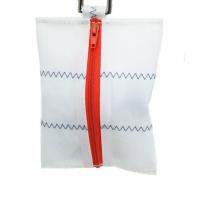 Sailcloth Leash Bag - White with Orange Stitching