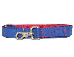 Sail Cloth Dog Leash - Blue with Red Stitching