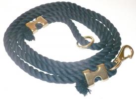 Cotton Rope Dog Leash - Black