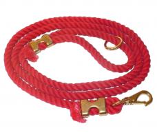 Cotton Rope Dog Leash - Red
