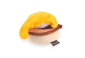 Squeaky and Crinkly Stuffed Dog Toy - Eggs Benedict