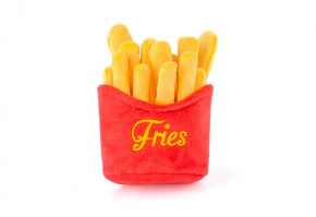 Squeaky and Crinkly Stuffed Dog Toy - French Fries
