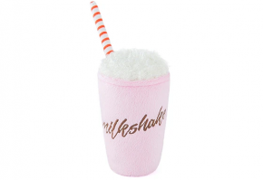 Squeaky and Crinkly Stuffed Dog Toy - Milkshake