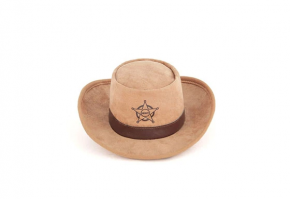 Squeaky and Crinkly Stuffed Dog Toy - Sheriff's Hat