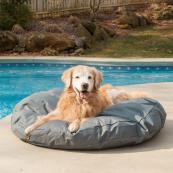 Round Waterproof Dog Bed - 2 Sizes / 5 Colors