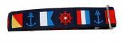 Nautical Flag Dog Collar