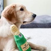 Squeaky Crunchy Dog Toy - Champagne