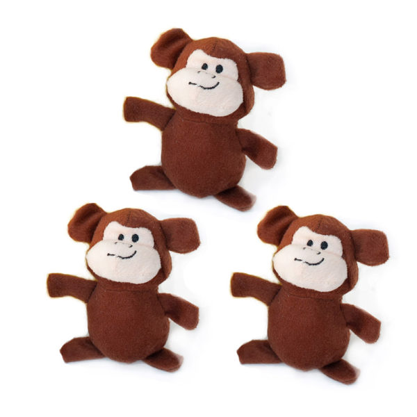 Petstages Just for Fun No Stuffing Plush Lil Squeak Small Dogs Monkey